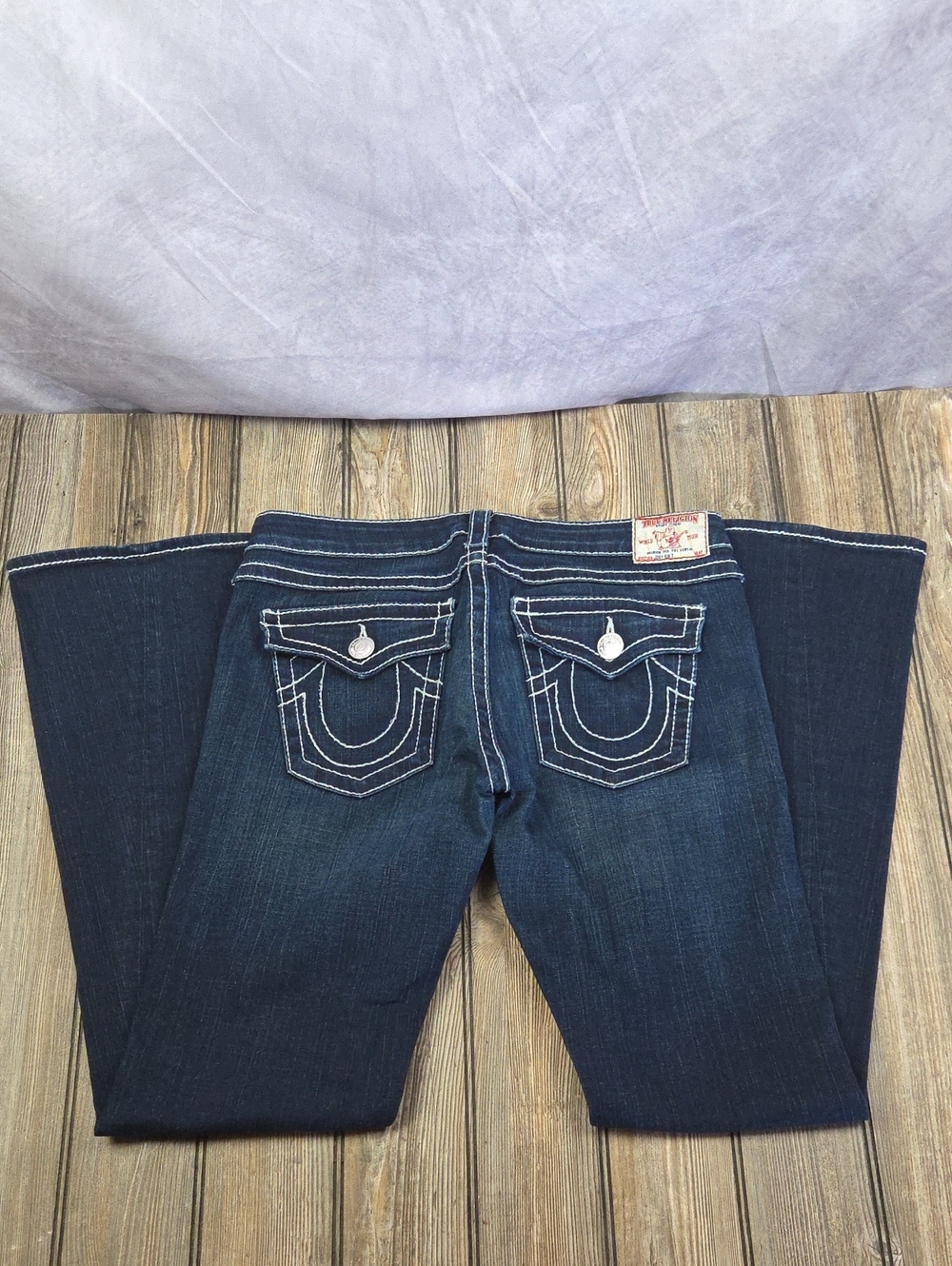 VTG True Religion Twisted Curved Seam Flare Jeans - Size 32